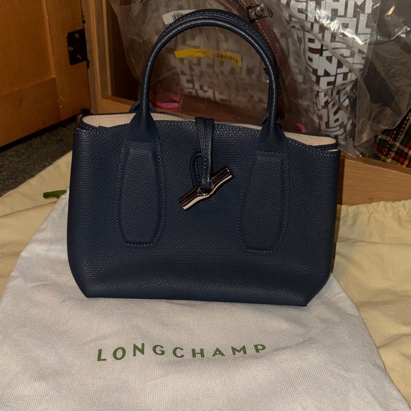 Longchamp Dark Blue Satchel - Picture 1 of 13